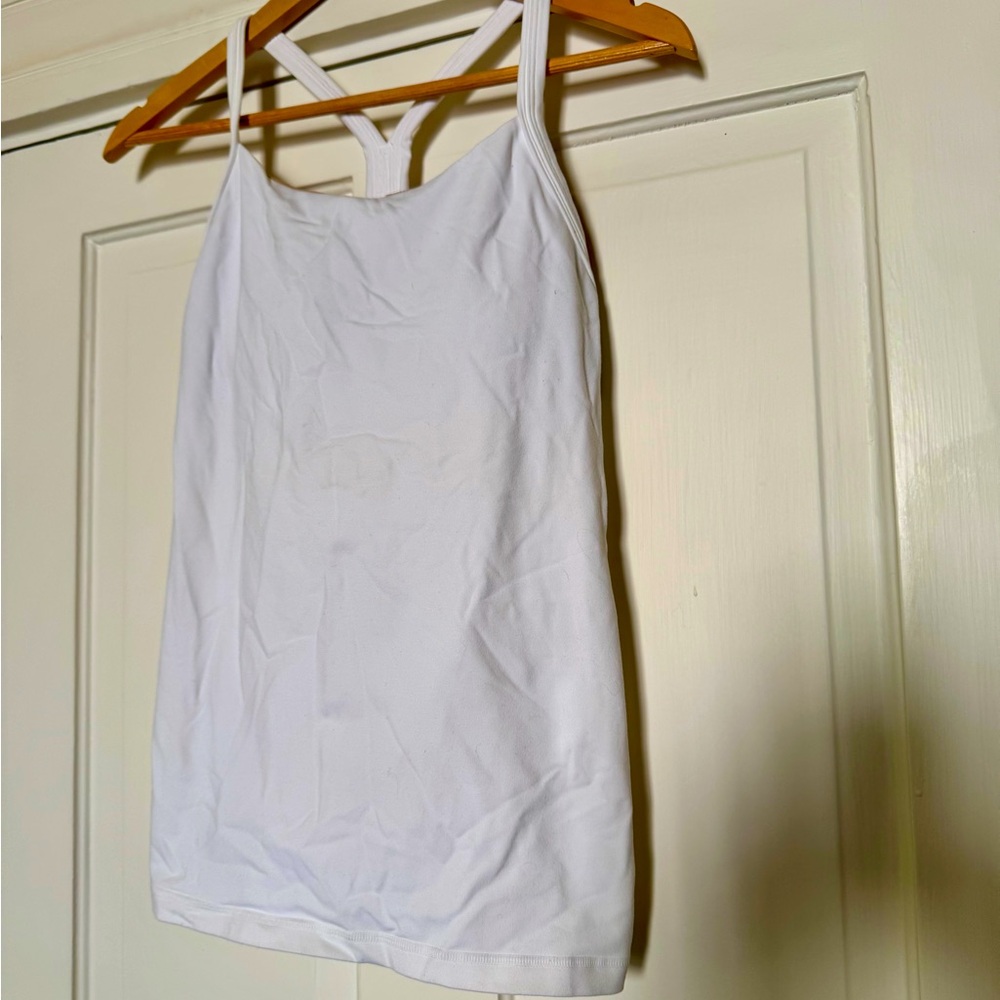 Lululemon White Athletic Tank Top